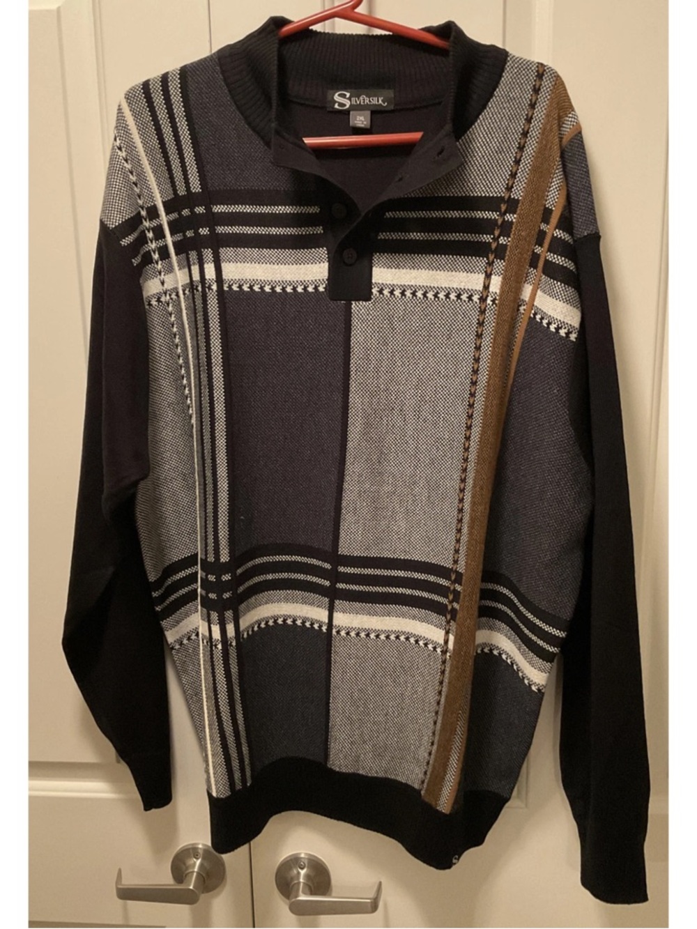 Silversilk Women’s 4 Button Pullover Sweater Top Over Butt 2XL Great Condition